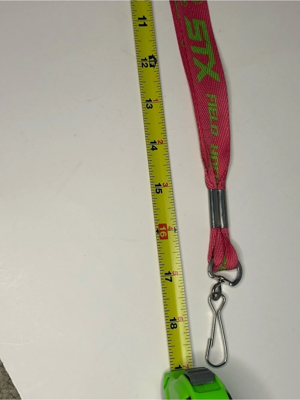 STX Field Hockey Hot Pink & Green Lanyard Keychain Metal Snap Hook Clip